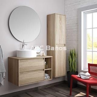 Mueble de baño DENIA con lavabo sobre mueble (redondo) - Imagen 1